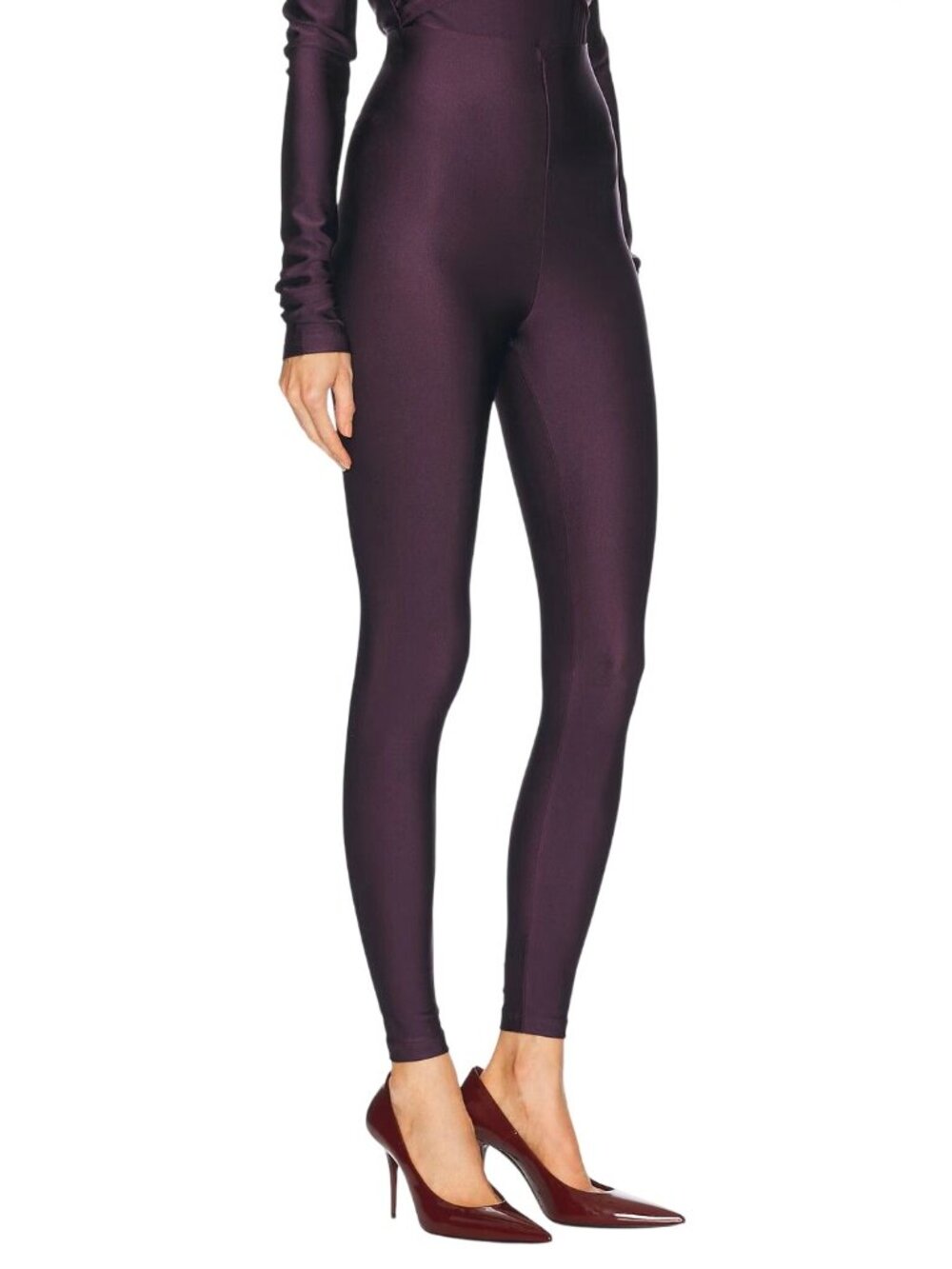 The Andamane Holly 80's Leggings in Rouge Noir X-Small New Womens Pants - Picture 3 of 14